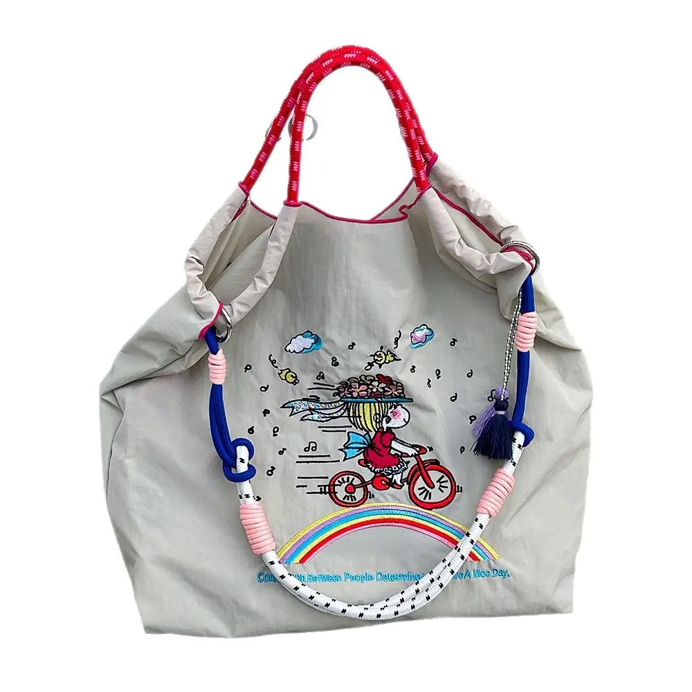 Women Embroidered Canvas Shoulder Bag with Crossbody Strap - Image 60