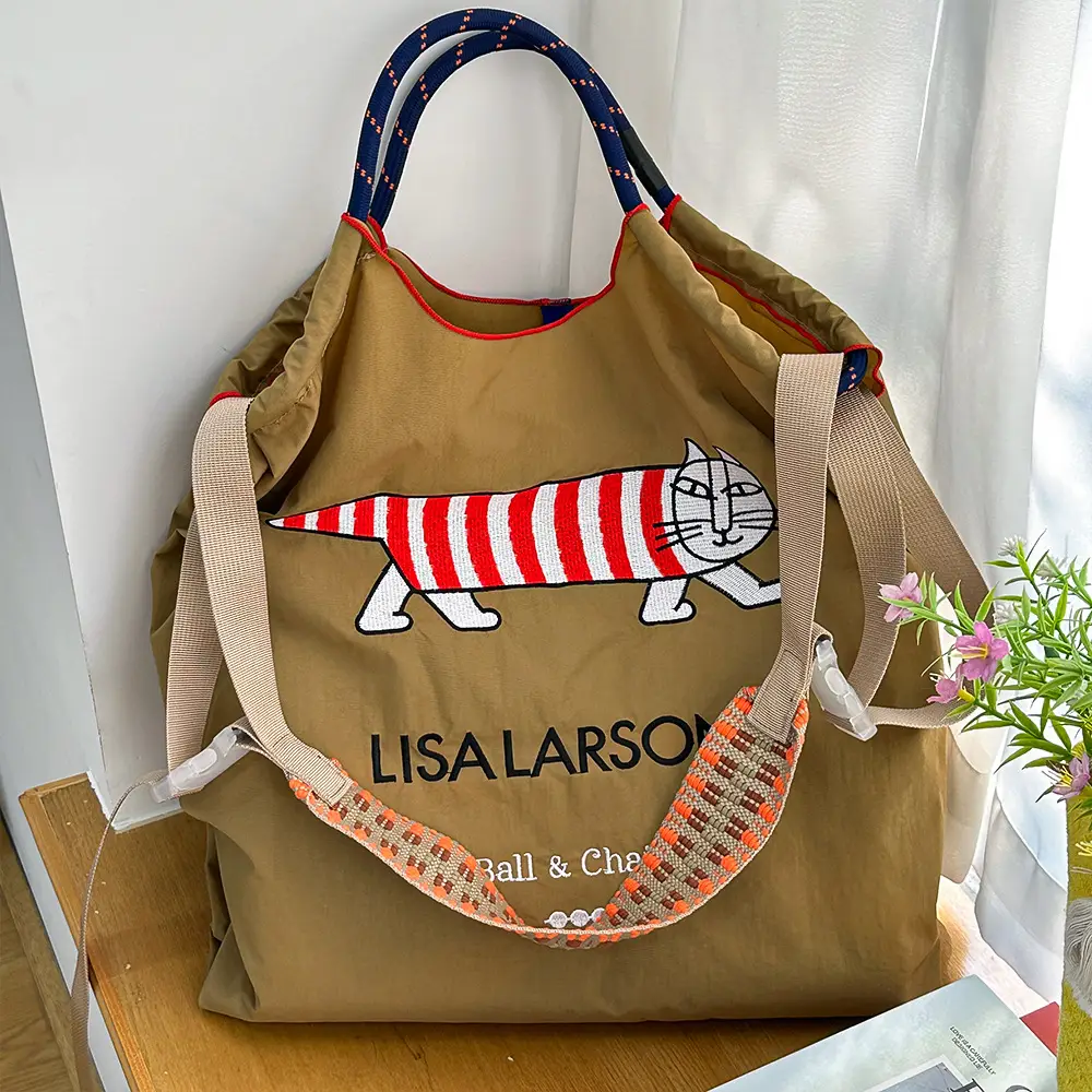 Women Embroidered Canvas Shoulder Bag with Crossbody Strap — feature 17