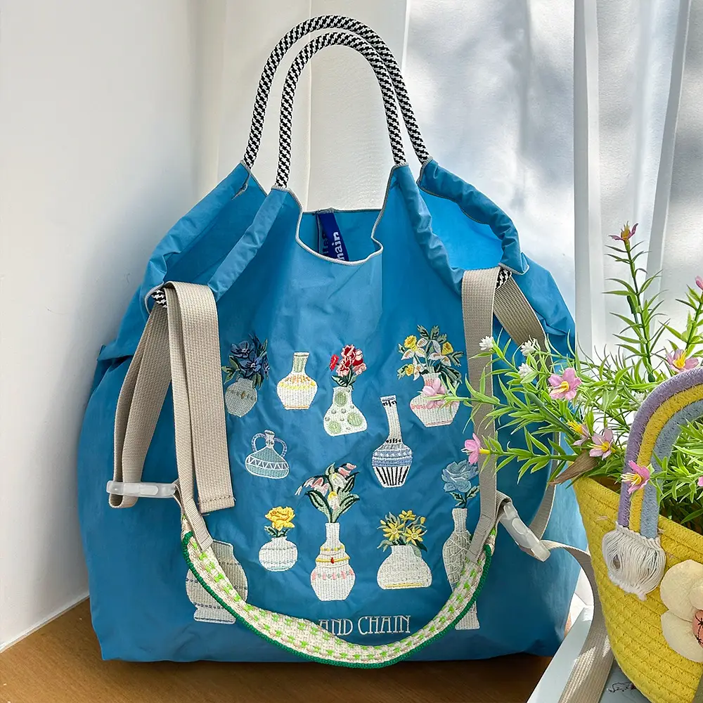 Women Embroidered Canvas Shoulder Bag with Crossbody Strap — feature 33