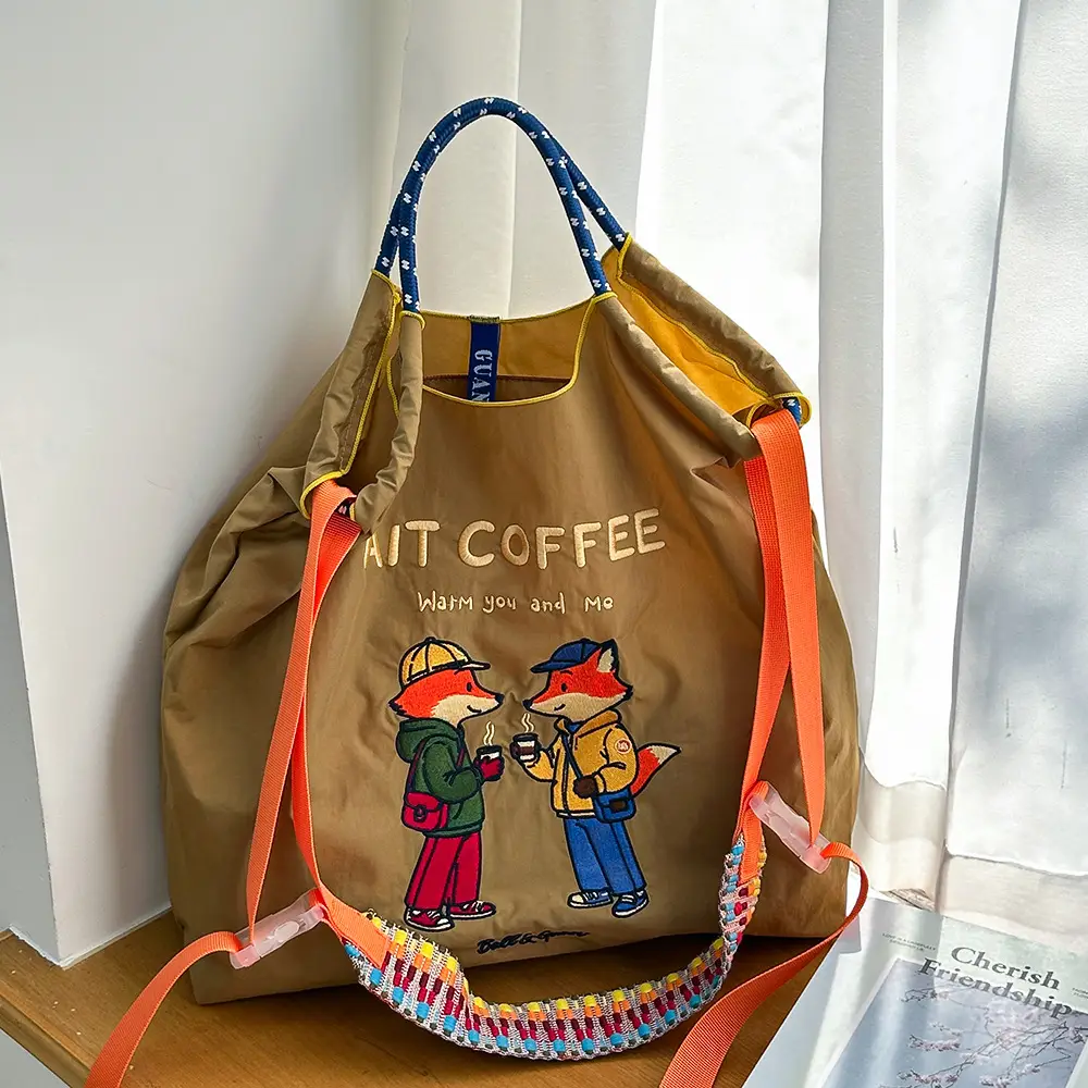 Women Embroidered Canvas Shoulder Bag with Crossbody Strap — feature 36