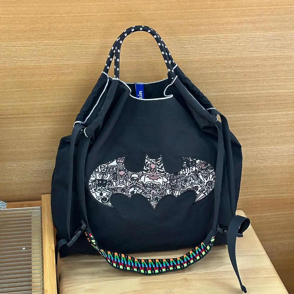 Women Embroidered Canvas Shoulder Bag with Crossbody Strap - Image 10