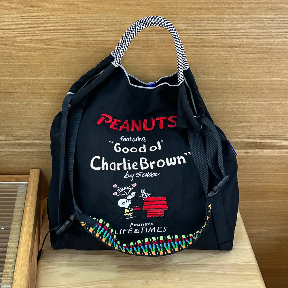 Women Embroidered Canvas Shoulder Bag with Crossbody Strap - Image 16