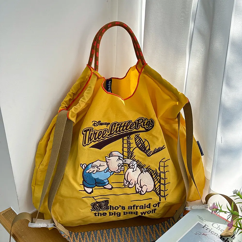 Women Embroidered Canvas Shoulder Bag with Crossbody Strap - Image 21