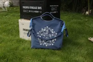 Women Embroidered Canvas Shoulder Bag with Crossbody Strap - Image 4