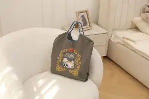 Women Embroidered Canvas Shoulder Bag with Crossbody Strap - Image 41
