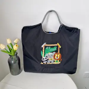 Women Embroidered Canvas Shoulder Bag with Crossbody Strap - Image 8