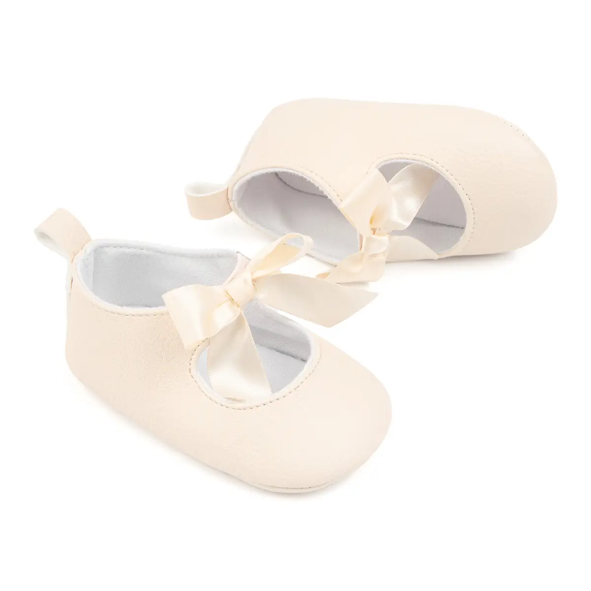 White Bow Baby Shoes for 0-1 Years Old - Image 2