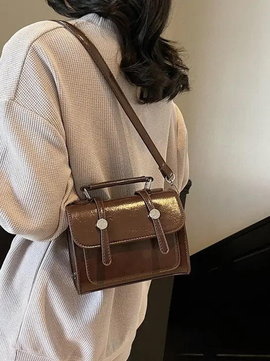 Women's Silver Leather Shoulder Crossbody Bag 2025 - Image 8