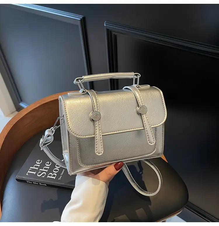 Women's Silver Leather Shoulder Crossbody Bag 2025 — feature 21