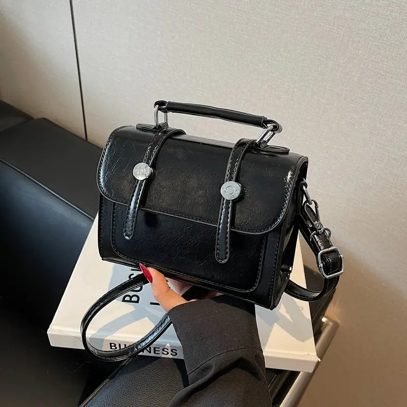 Women's Silver Leather Shoulder Crossbody Bag 2025 - Image 3