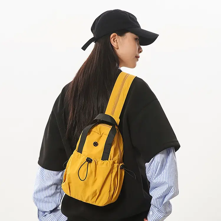 Men Lightweight Nylon Backpack Shoulder Crossbody Bag - Image 8
