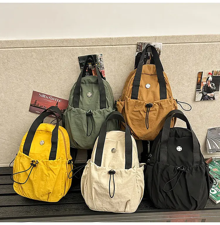 Men Lightweight Nylon Backpack Shoulder Crossbody Bag — feature 1