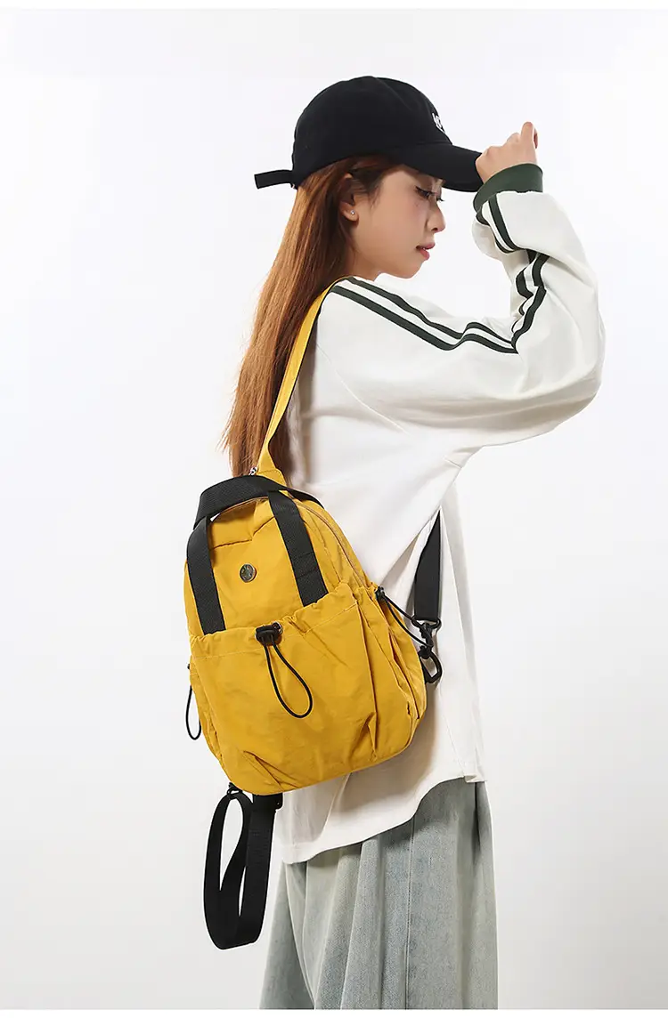 Men Lightweight Nylon Backpack Shoulder Crossbody Bag — feature 11