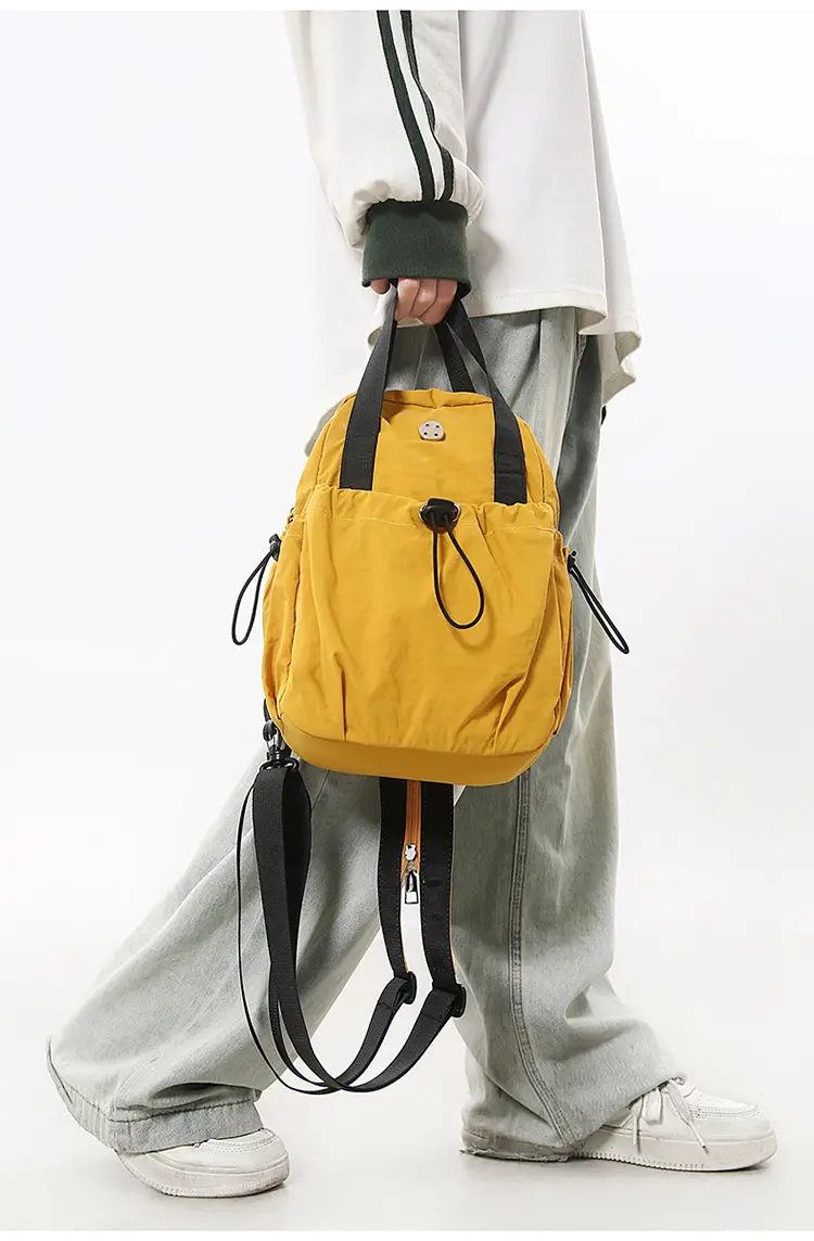 Men Lightweight Nylon Backpack Shoulder Crossbody Bag — feature 12
