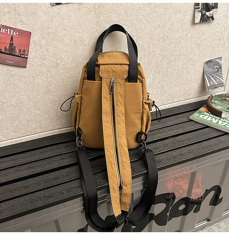 Men Lightweight Nylon Backpack Shoulder Crossbody Bag — feature 17