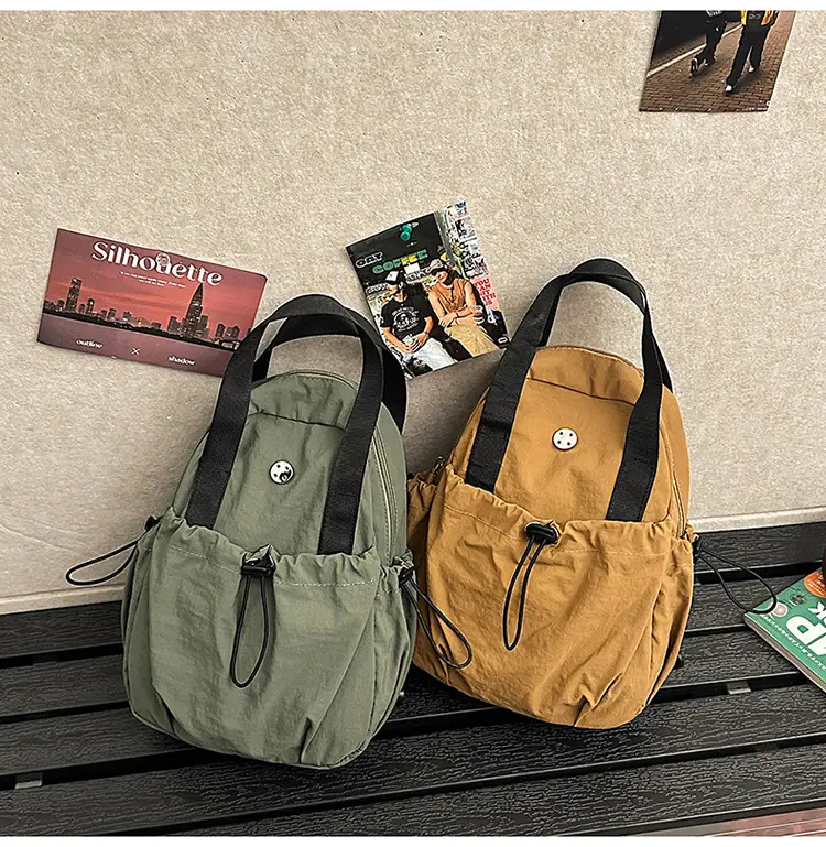 Men Lightweight Nylon Backpack Shoulder Crossbody Bag — feature 3