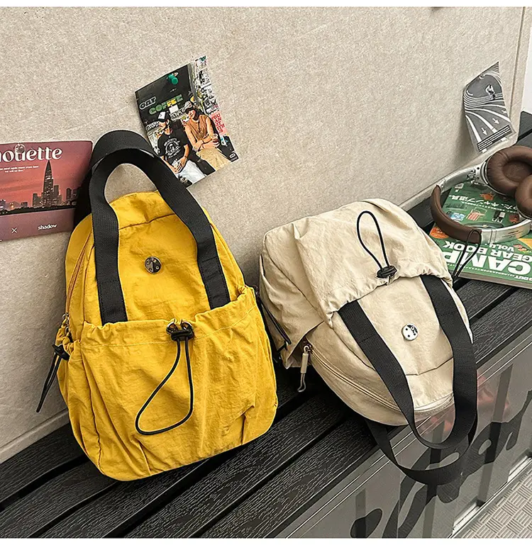 Men Lightweight Nylon Backpack Shoulder Crossbody Bag — feature 4
