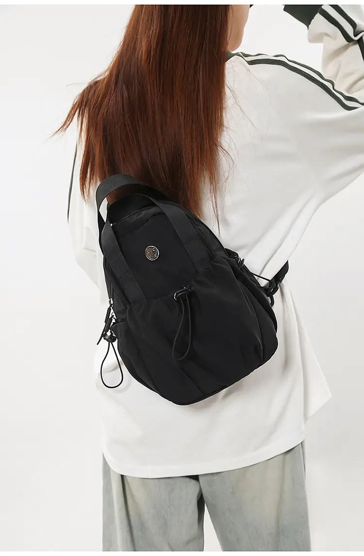 Men Lightweight Nylon Backpack Shoulder Crossbody Bag — feature 9