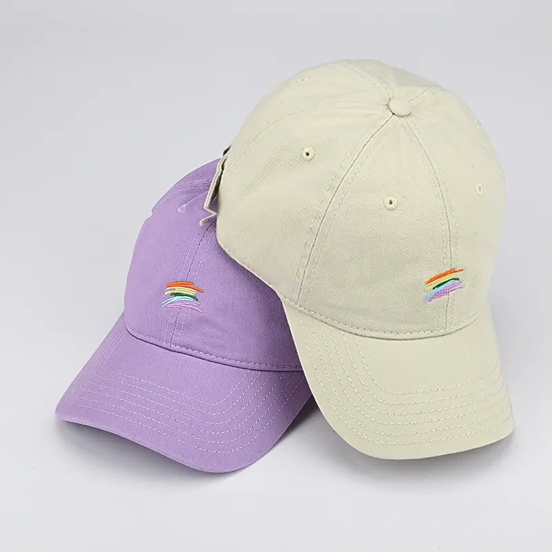 Cute Rainbow Embroidered Baseball Cap Green - Image 13