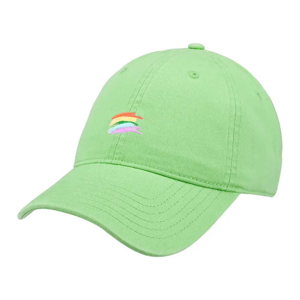 Cute Rainbow Embroidered Baseball Cap Green - Image 4