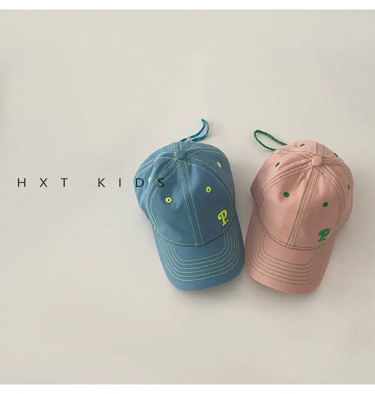Kids Cotton Cap with "Tow & Feather" Print Brown — feature 11