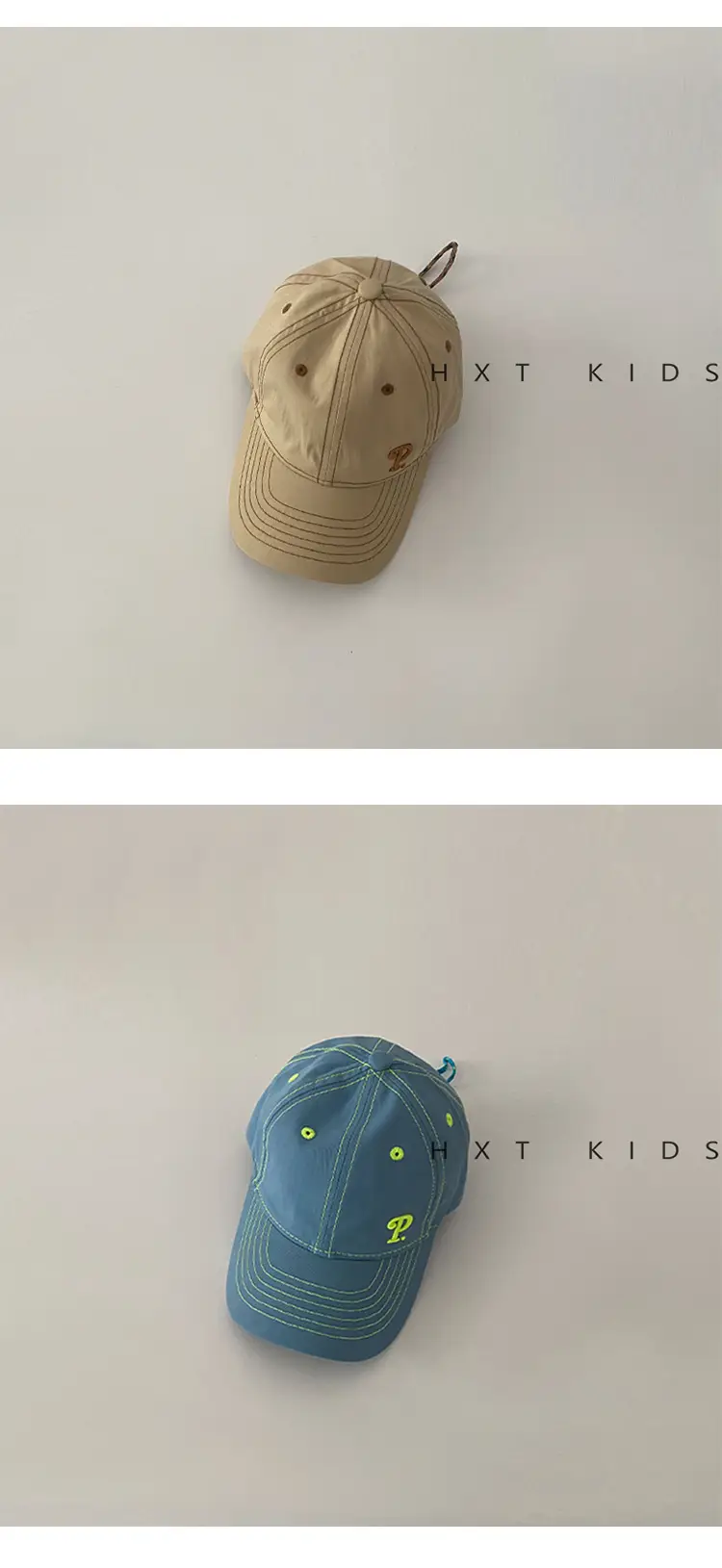 Kids Cotton Cap with "Tow & Feather" Print Brown — feature 12