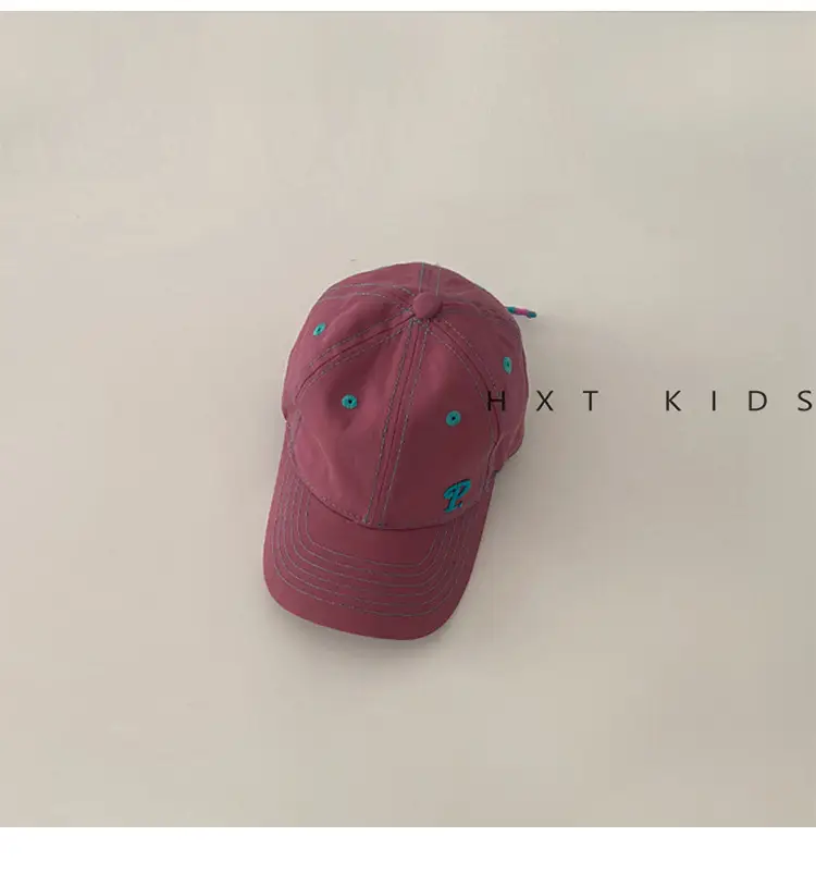 Kids Cotton Cap with "Tow & Feather" Print Brown — feature 13