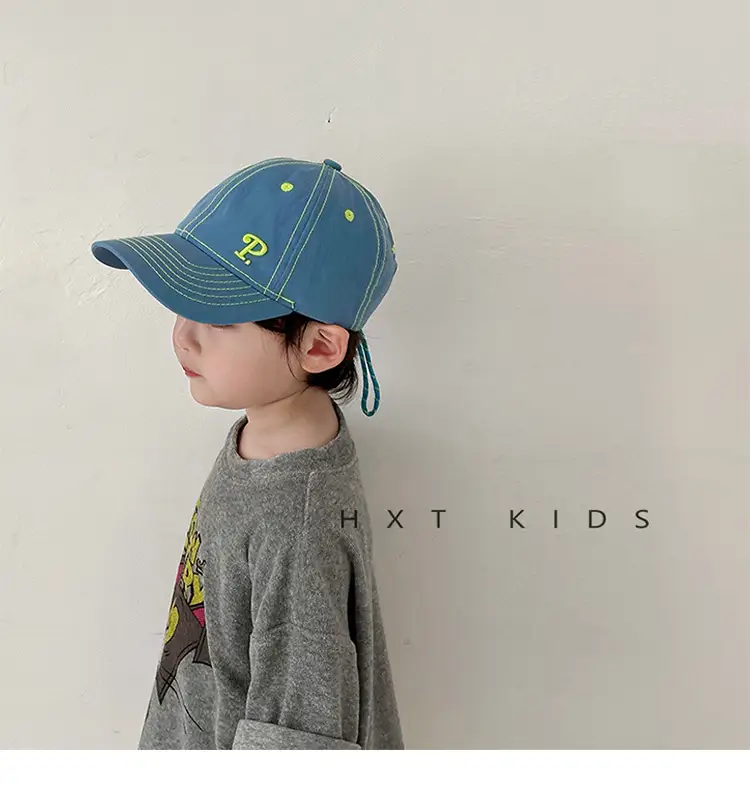 Kids Cotton Cap with "Tow & Feather" Print Brown — feature 3
