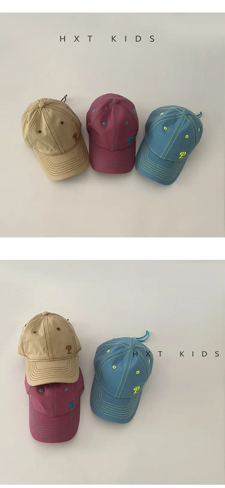 Kids Cotton Cap with "Tow & Feather" Print Brown — feature 6
