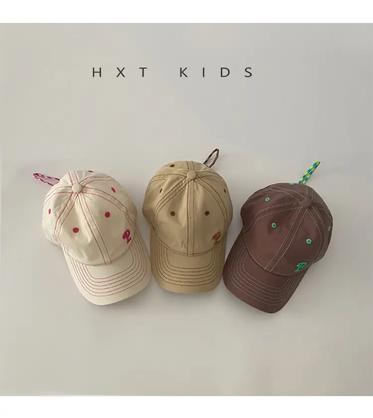 Kids Cotton Cap with "Tow & Feather" Print Brown — feature 9