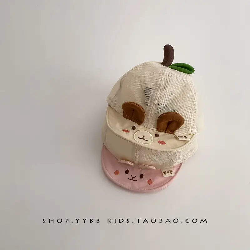 Baby Apple Shape Duck Tongue Hat for Girls