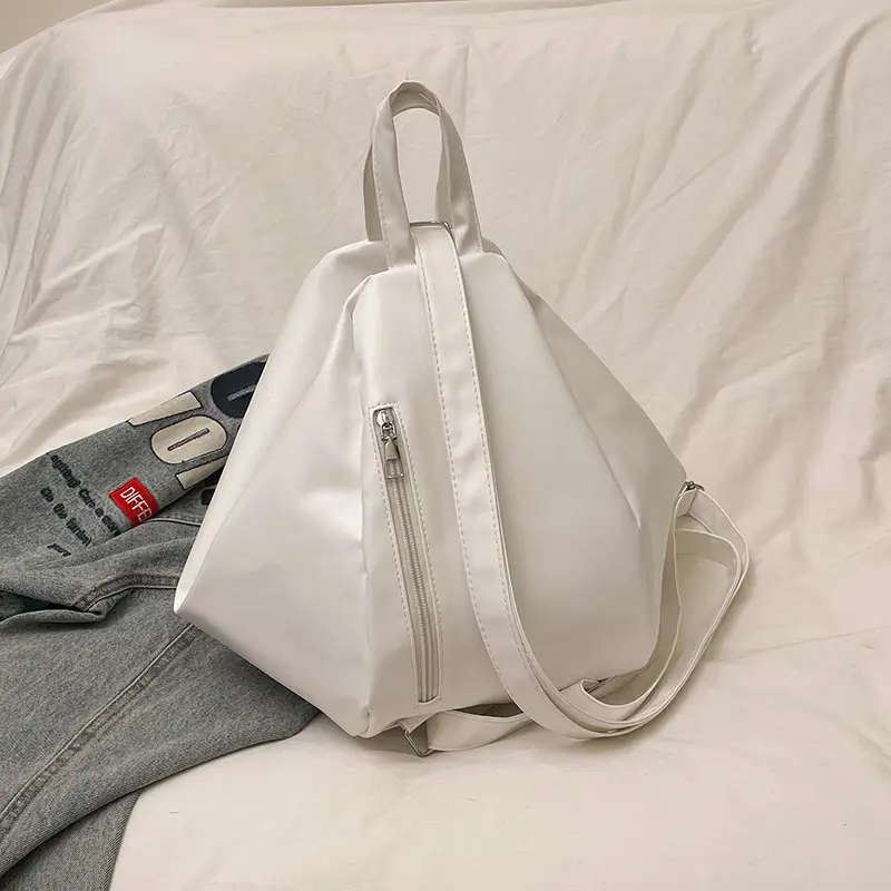 White Lightweight Women's Crossbody Backpack - Image 7