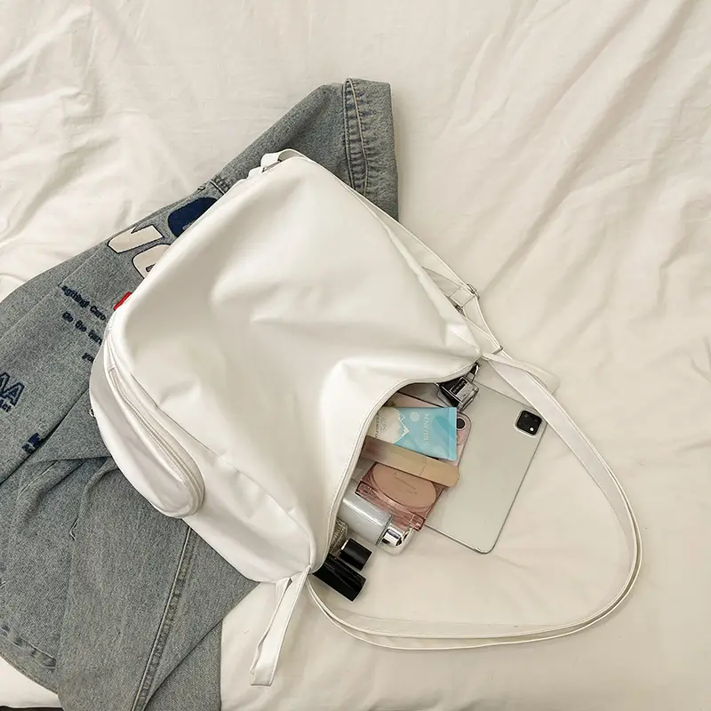 White Lightweight Women's Crossbody Backpack - Image 8
