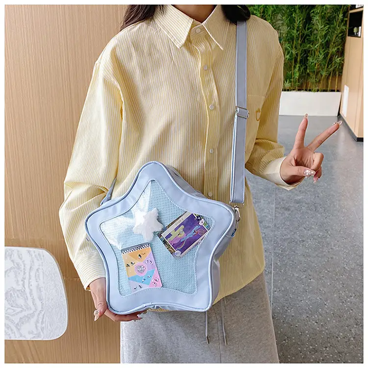 Star Shape Pink Shoulder Bag for Girls with Mobile Cover