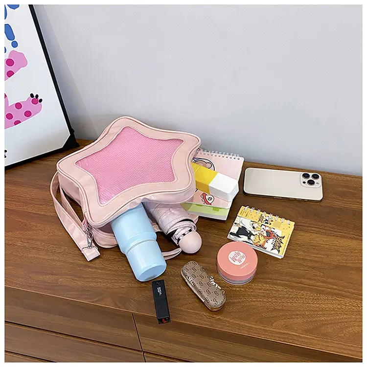 Star Shape Pink Shoulder Bag for Girls with Mobile Cover — feature 29