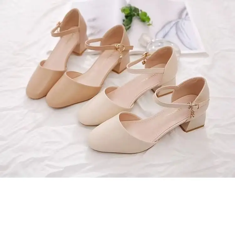 Fairy Style Hollow Heel Sandals Pink Spring Summer — feature 13