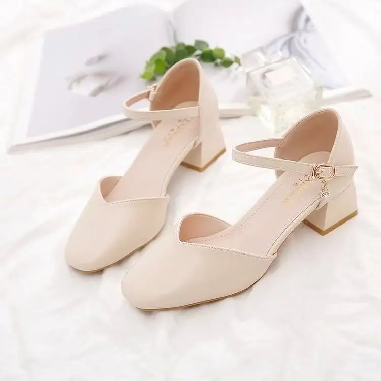 Fairy Style Hollow Heel Sandals Pink Spring Summer — feature 6
