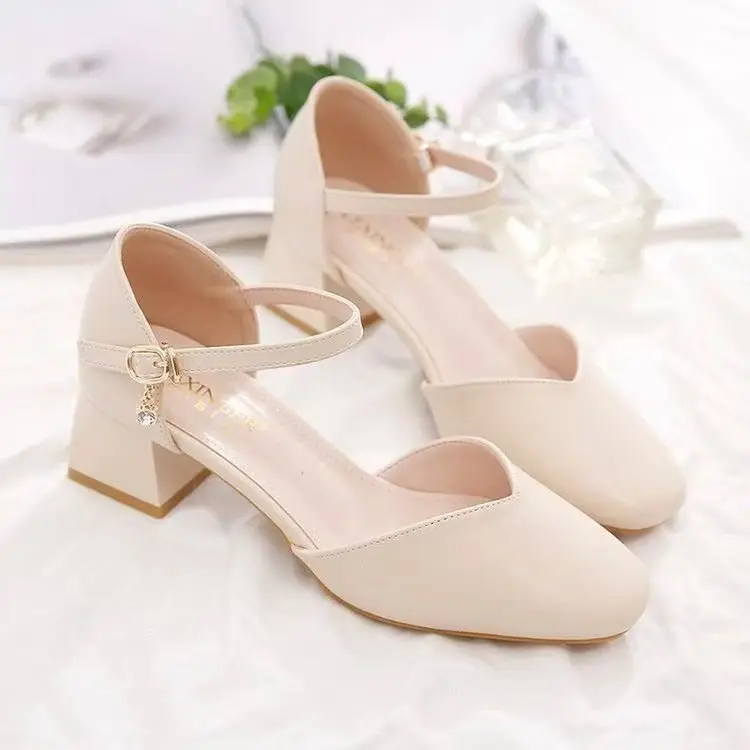 Fairy Style Hollow Heel Sandals Pink Spring Summer — feature 8