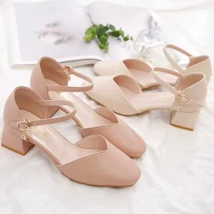 Fairy Style Hollow Heel Sandals Pink Spring Summer — feature 9