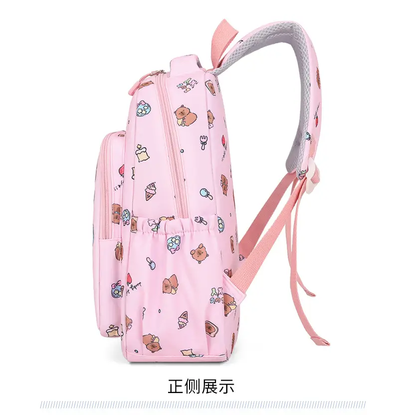 2026 New Children's Backpack Cartoon Cute Elementary School Student Schoolbag Capybara Backpack Three-Piece Set — feature 14