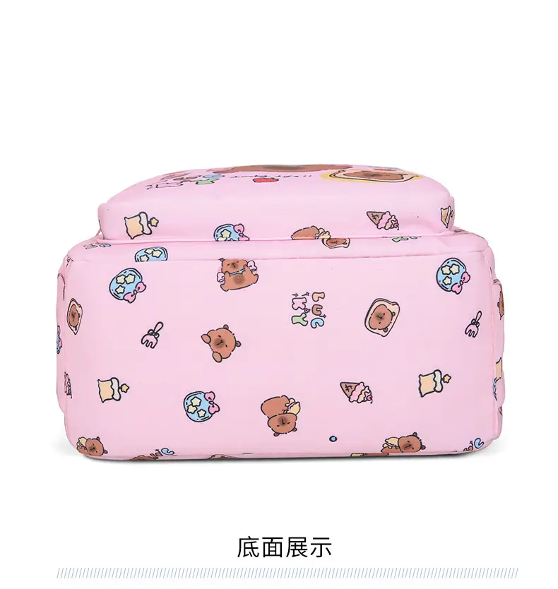 2026 New Children's Backpack Cartoon Cute Elementary School Student Schoolbag Capybara Backpack Three-Piece Set — feature 17