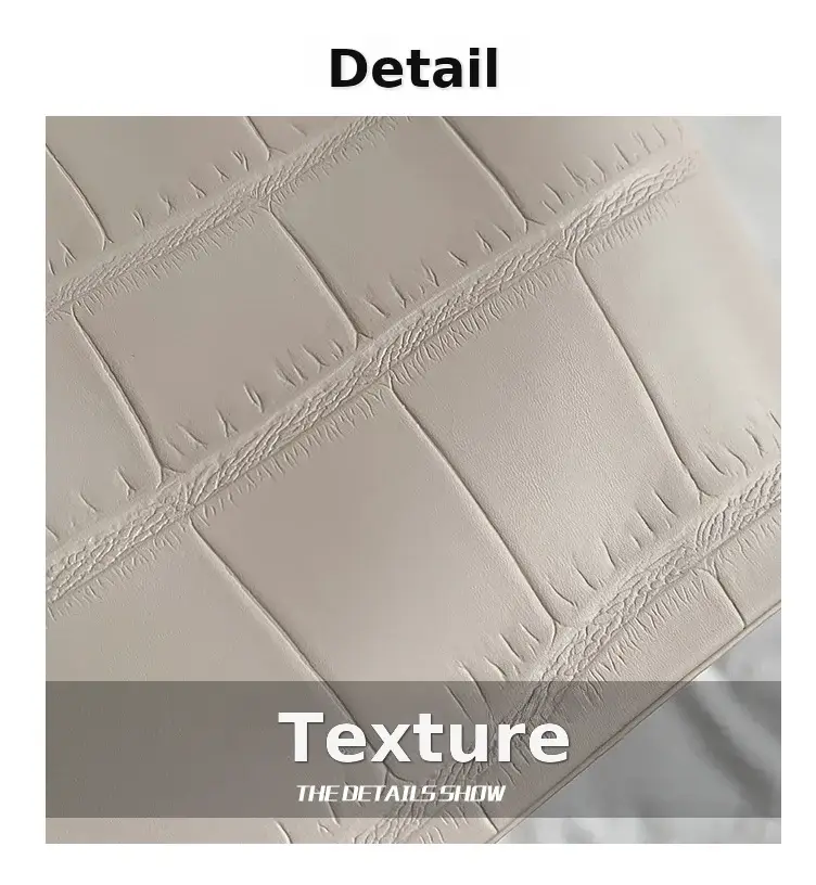 White Croc-Textured Shoulder Tote Bag for Women — feature 3