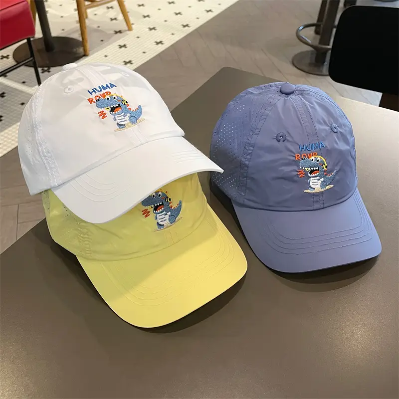 Kids Korean Hat White Blue Quick Dry All Match - Image 9