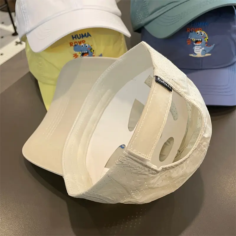 Kids Korean Hat White Blue Quick Dry All Match - Image 10