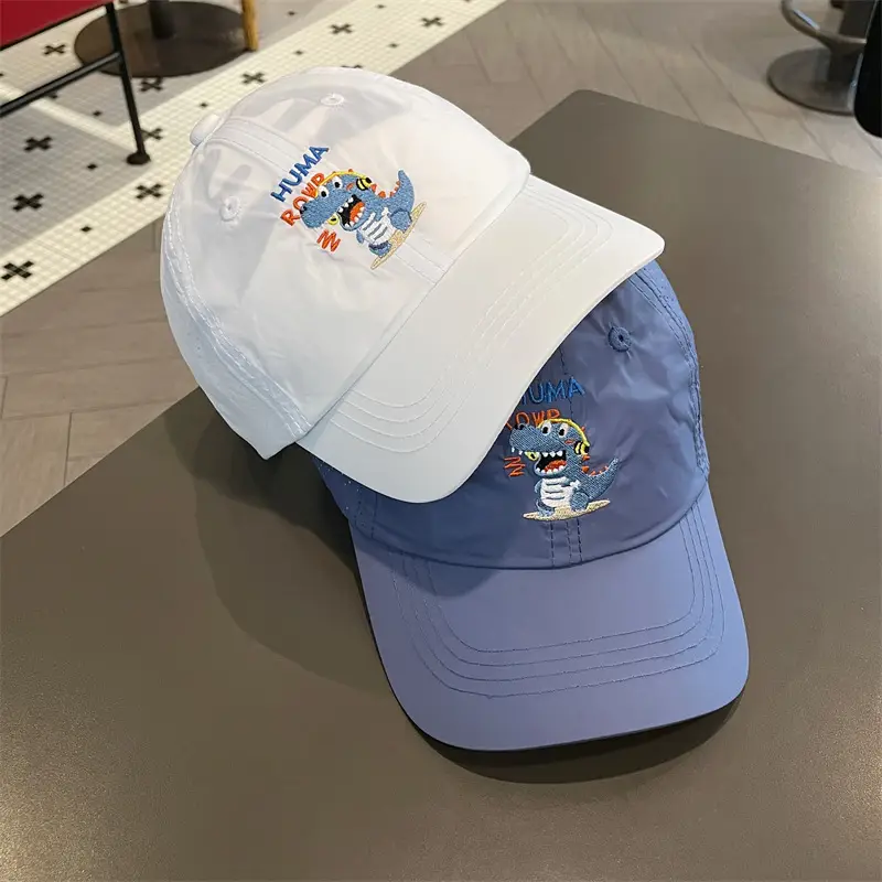 Kids Korean Hat White Blue Quick Dry All Match — feature 10