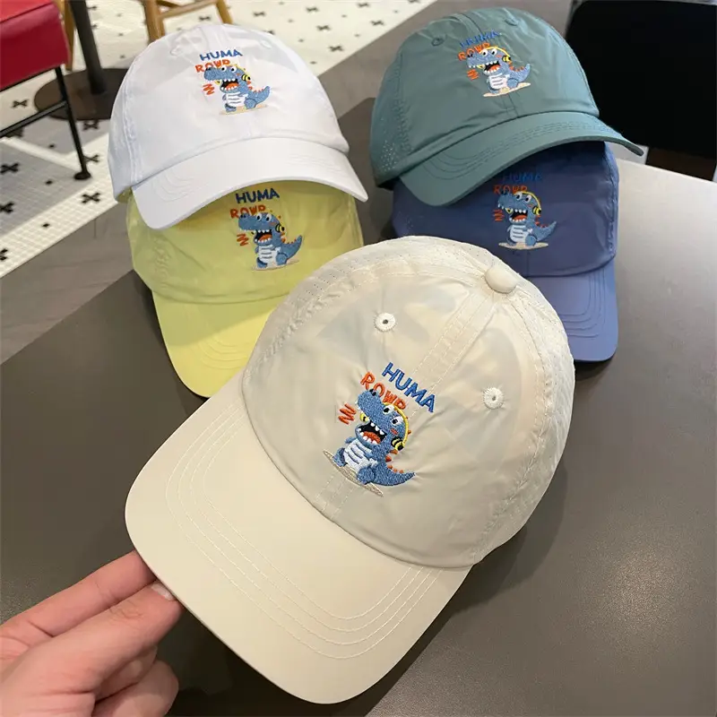 Kids Korean Hat White Blue Quick Dry All Match — feature 12