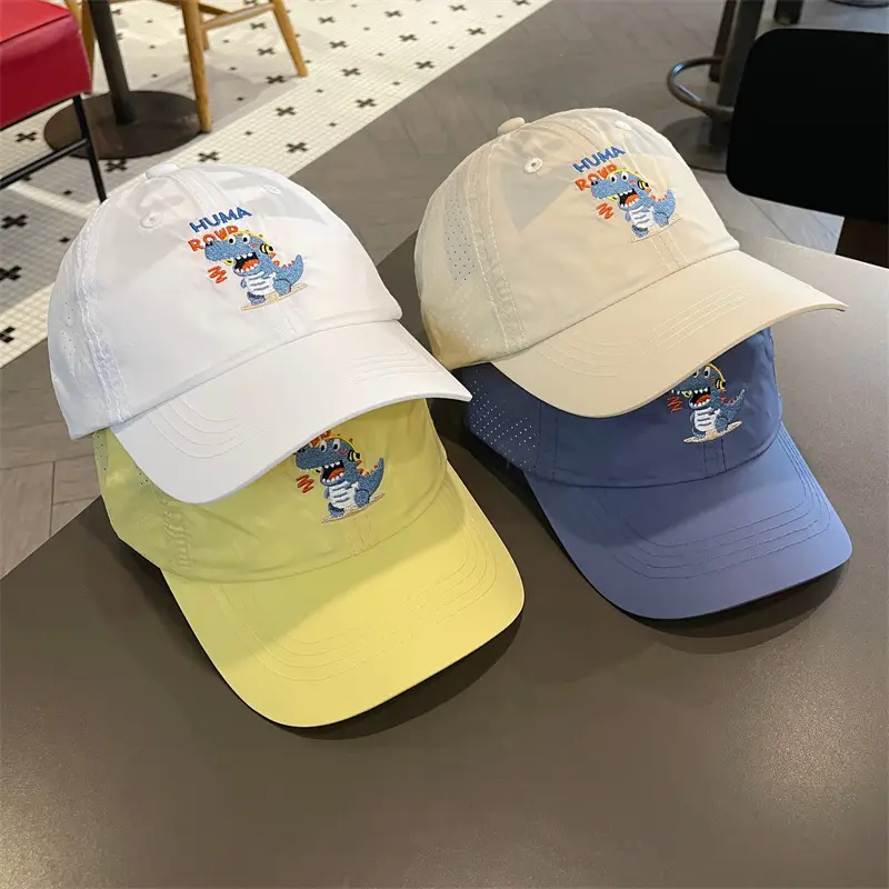 Kids Korean Hat White Blue Quick Dry All Match — feature 6