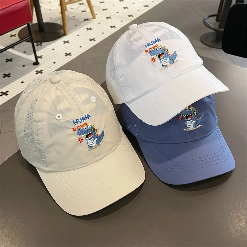 Kids Korean Hat White Blue Quick Dry All Match — feature 7