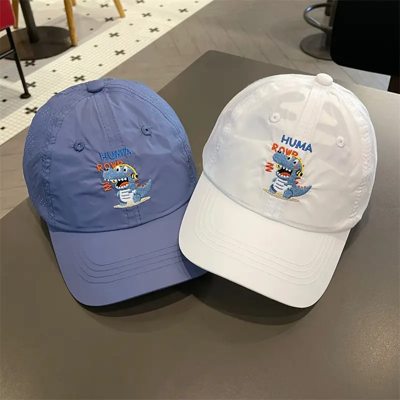 Kids Korean Hat White Blue Quick Dry All Match — feature 9