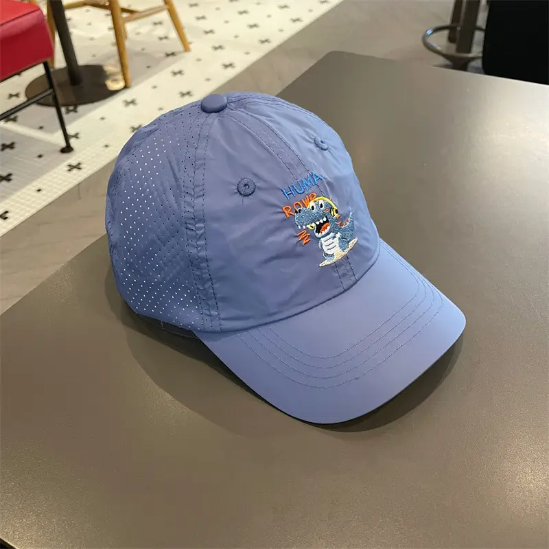Kids Korean Hat White Blue Quick Dry All Match - Image 2